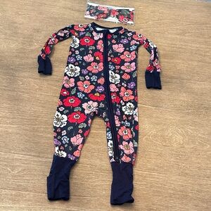 Big Dreams Little Jammies Bamboo Romper & Bow